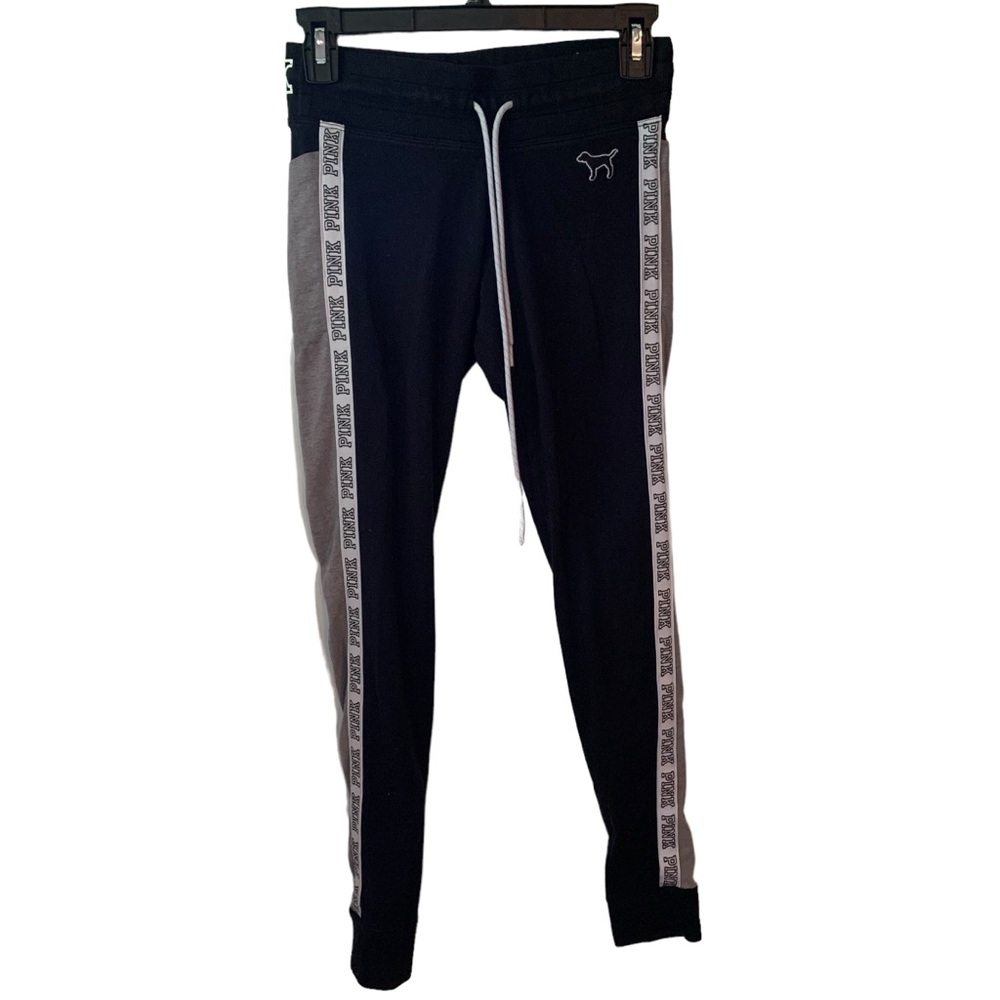 Pink Dog Logo Drawstring Legging Joggers with Pockets Black White Grey XS 2017